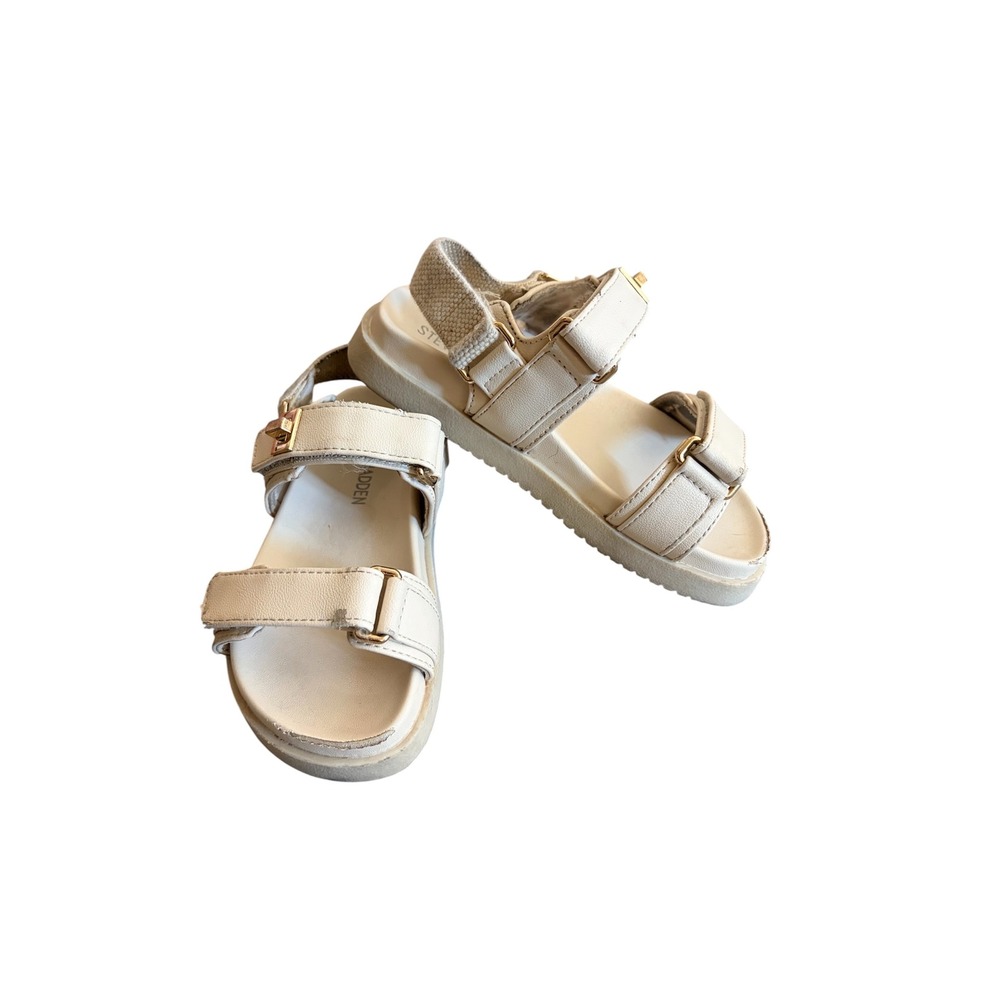 Steve Madden Little Girls J-Mona Cream  Platform Sandals Size 9